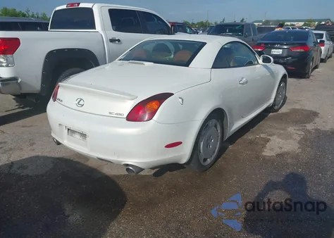 2002 Lexus Sc 430 из США, поврежденный, VIN JTHFN48YX20029567